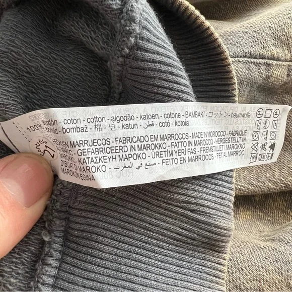 NWT Zara Washed Effect Boxy Oversized Cropped Sweatshirt - Picture 7 of 7